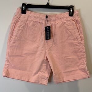Goodlife Men's Light Pink Flat Front Shorts